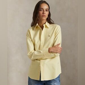 Ralph Lauren 100% Cotton Yellow Button Down Shirt